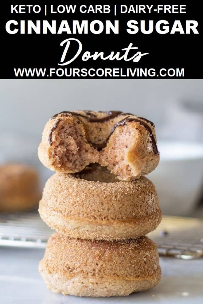 keto cinnamon sugar donuts pinterest pin collage