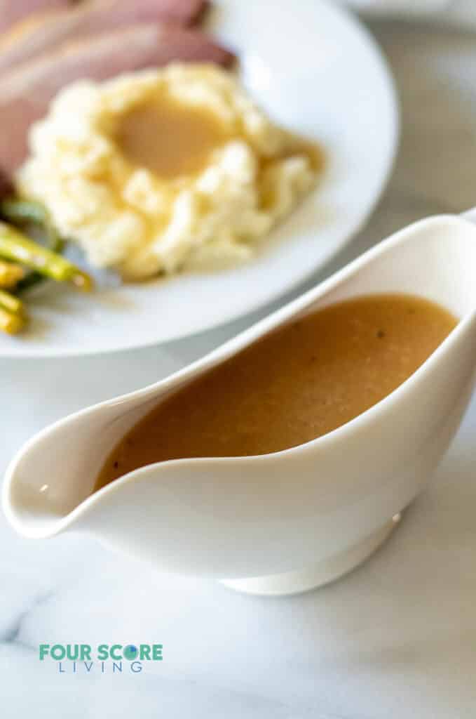 gravy in a gravy boat