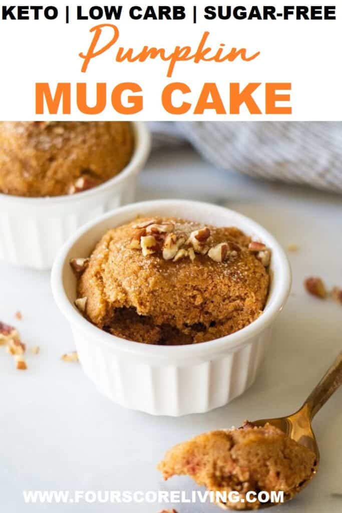 keto pumpkin mug cake pinterest pin