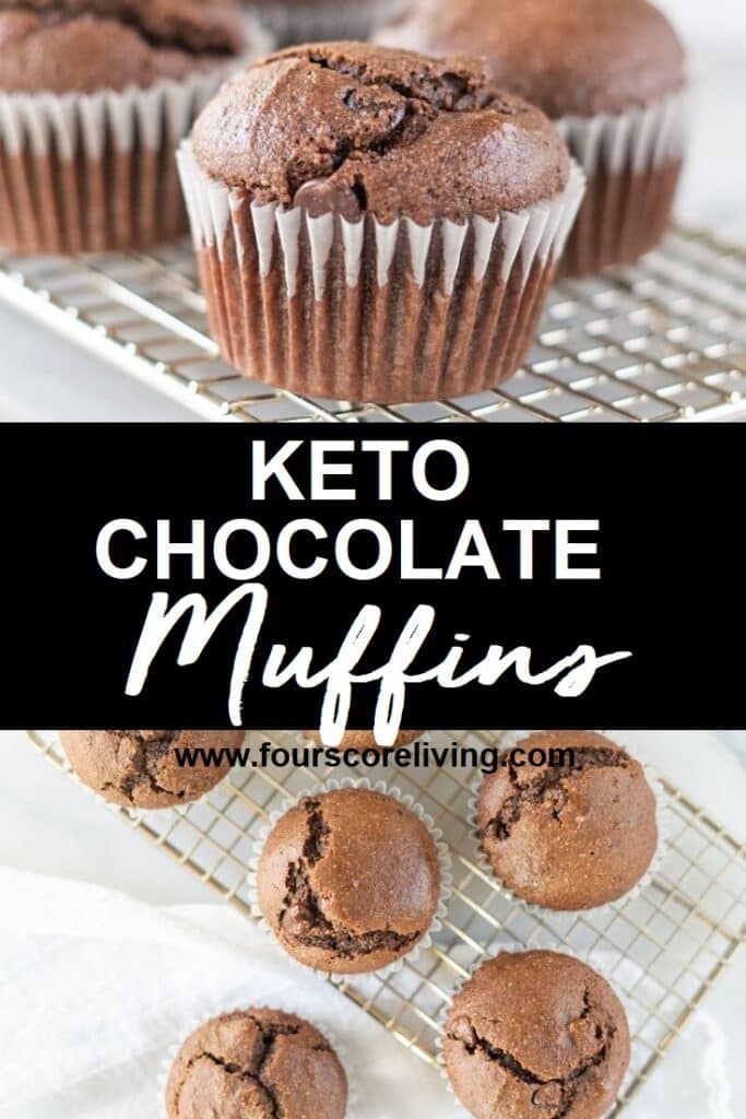 keto chocolate muffin pinterest pin collage