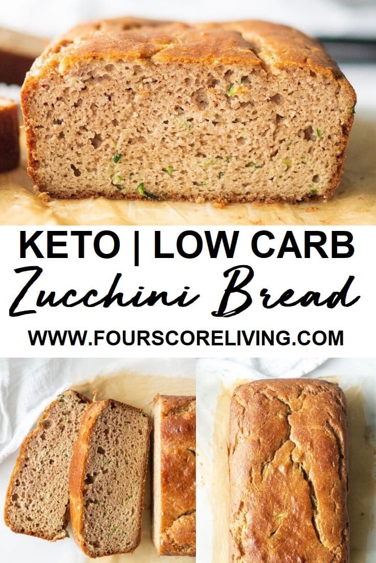 keto zucchini bread pinterest collage