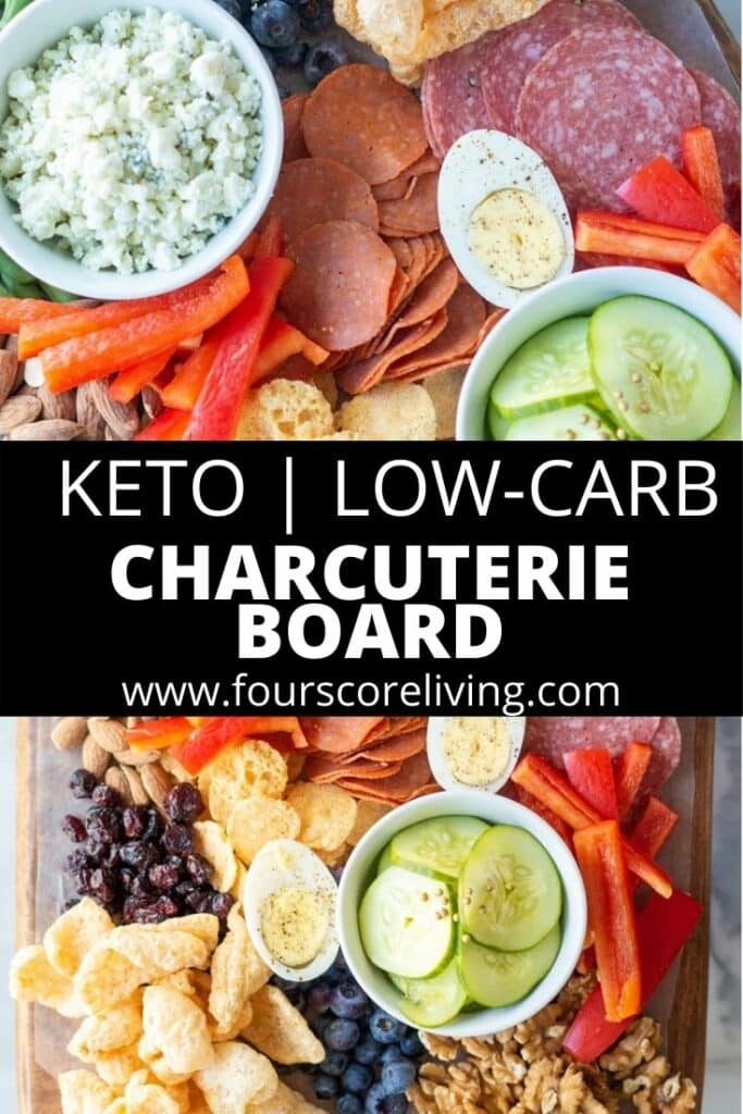 keto charcuterie board pinterest pin collage