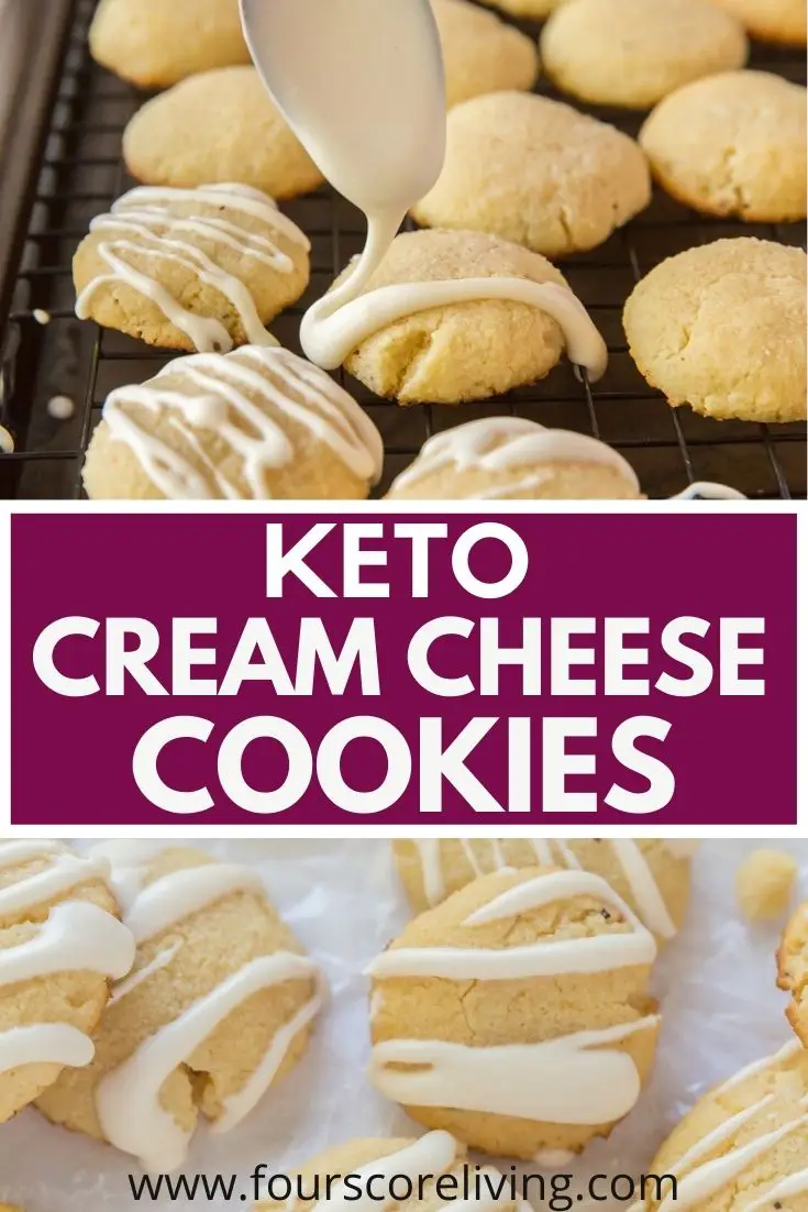 Titled image of keto cream cheese cookies for pinterest