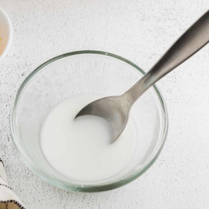 cornstarch slurry in a clear glass bowl