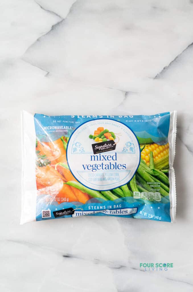 bag of frozen mixed vegetables