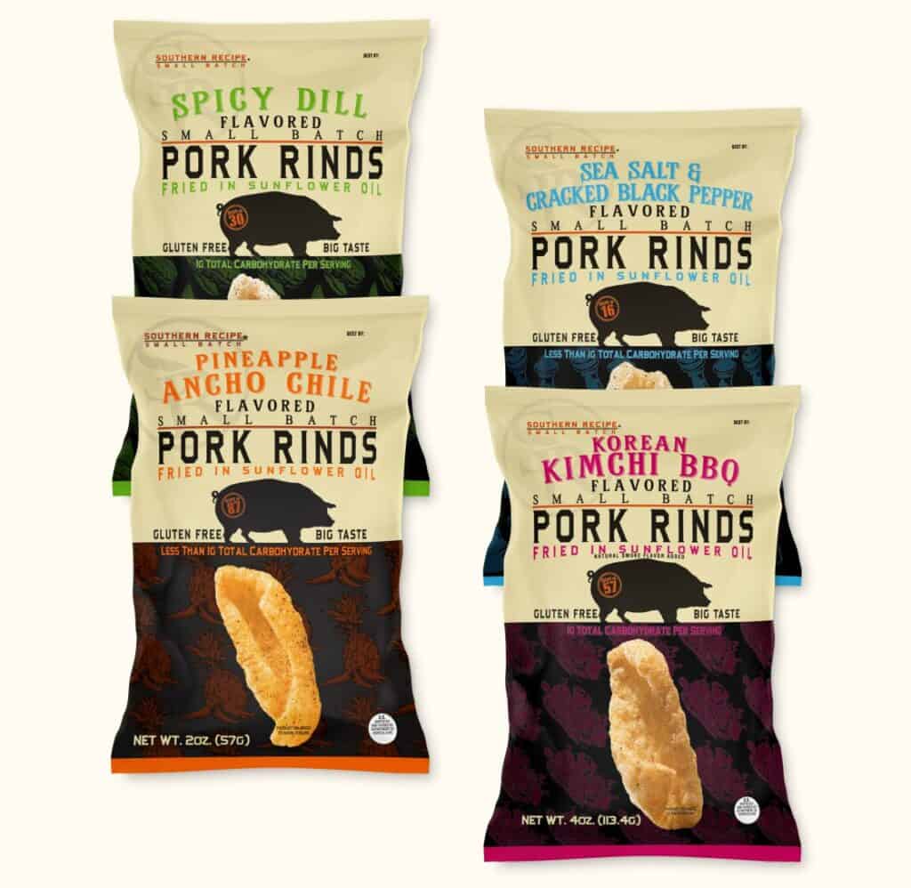 four bags of pork rinds