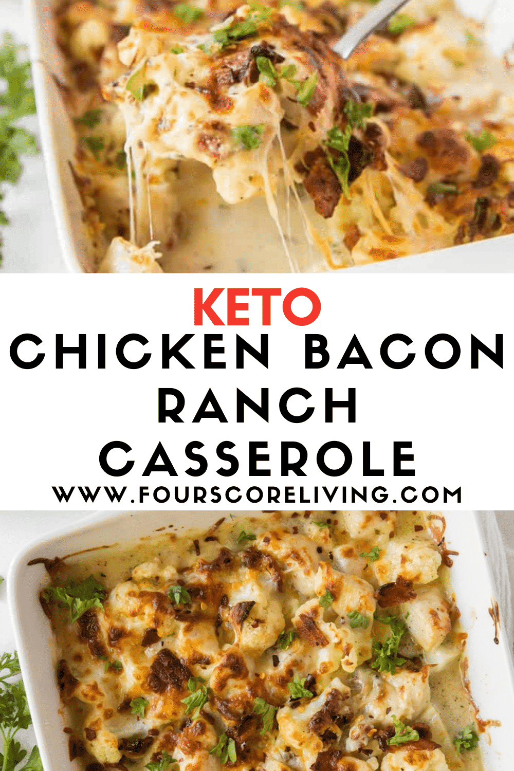 Keto Chicken Bacon Ranch Casserole