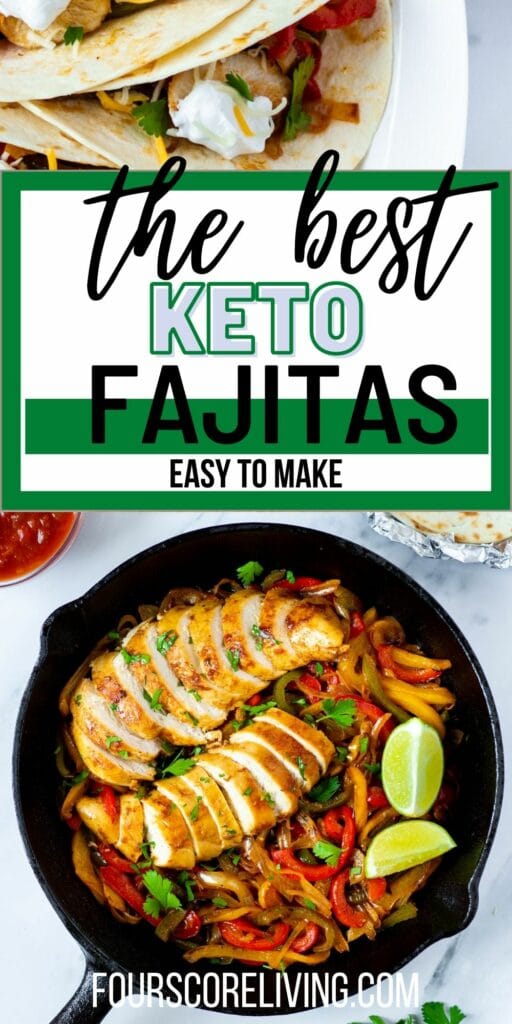 pinterest pin collage for chicken fajitas