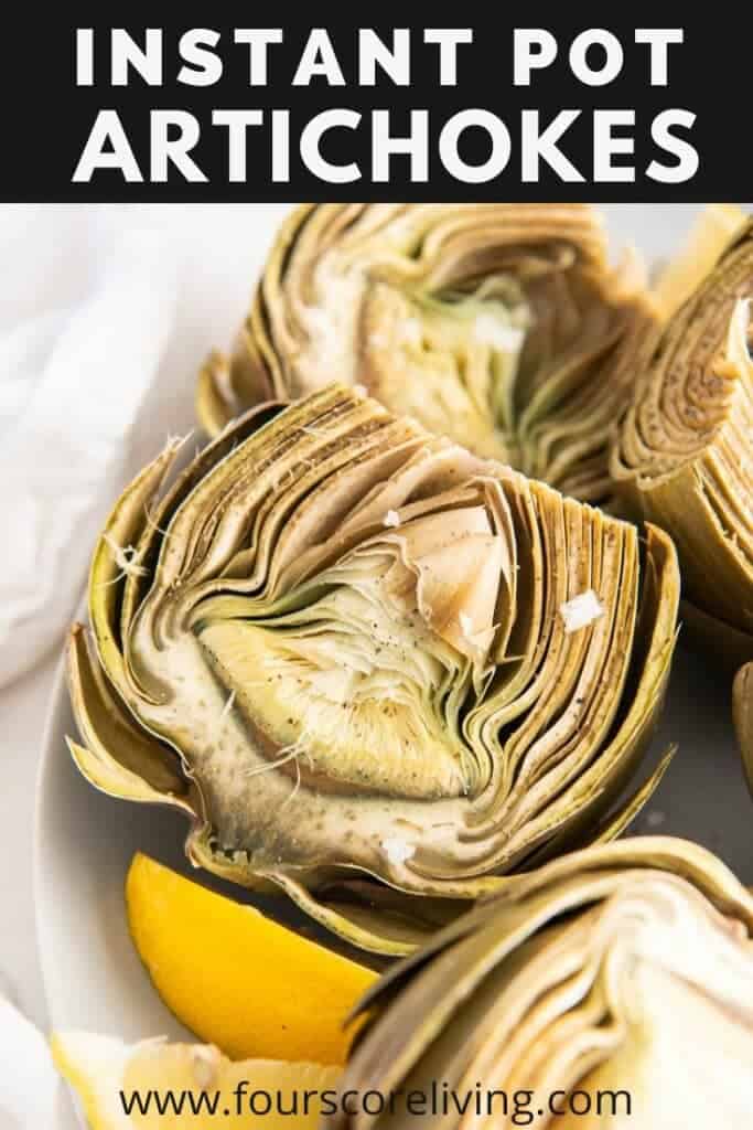 Pinterest photo of Instant Pot Artichokes