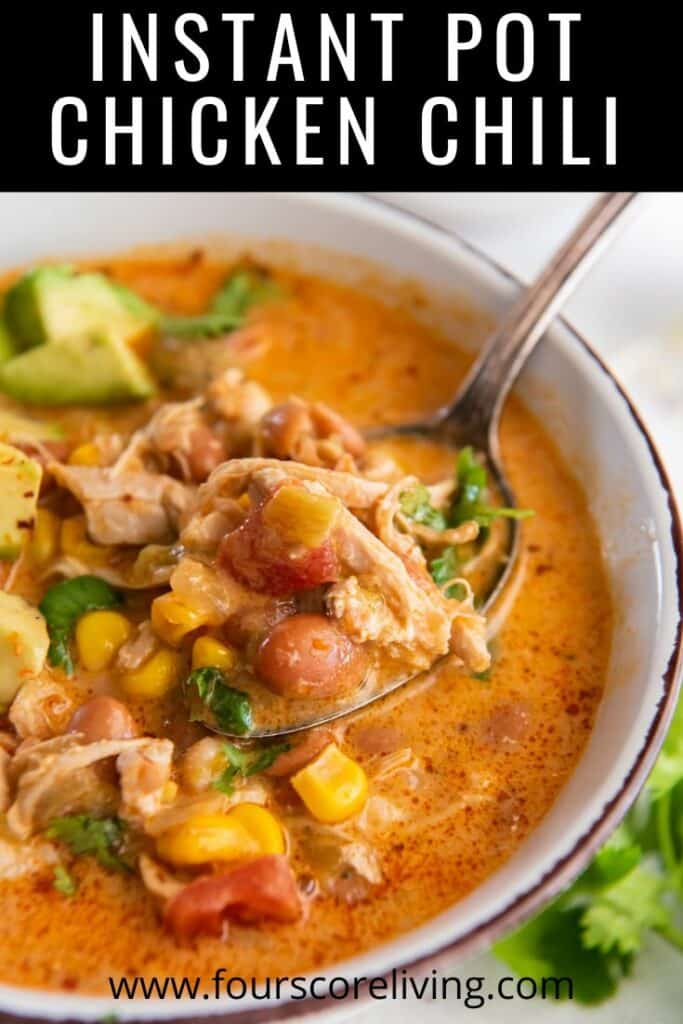 Pinterest photo of Instant Pot Chicken Chili
