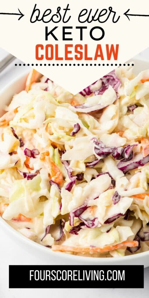 keto coleslaw pinterest pin collage