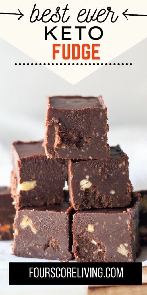 pinterest pin collage for keto fudge