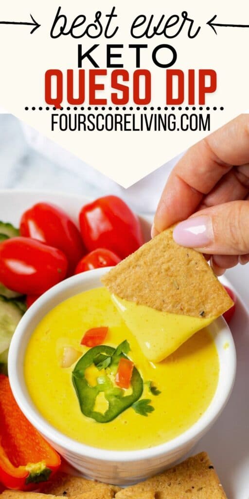 pinterest pin collage for best keto queso