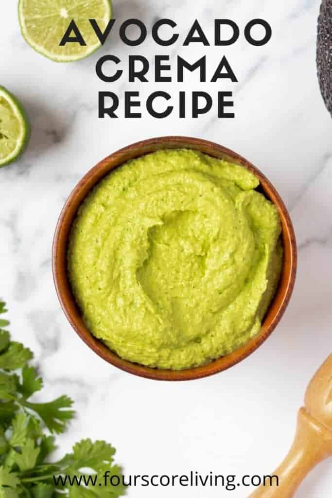 Pinterest photo of Avocado Crema