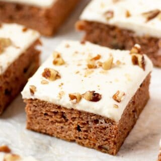 close up of a Keto Carrot Cake Bar