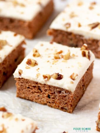 close up of a Keto Carrot Cake Bar