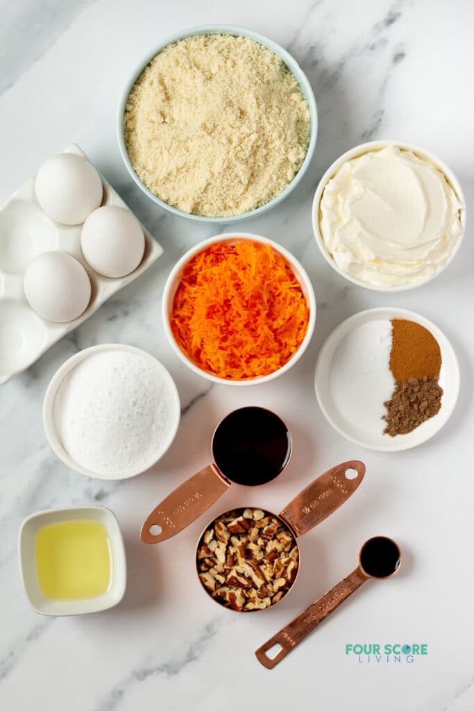 ingredients in keto carrot cake bars