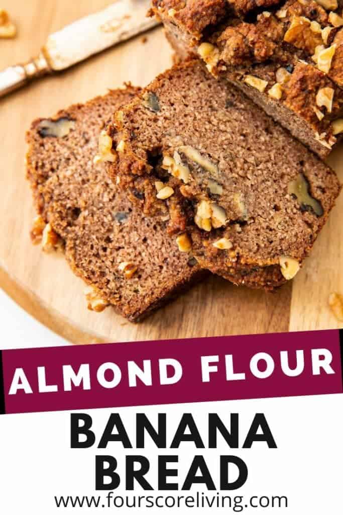 pinterest pin collage for almond flour banana bread