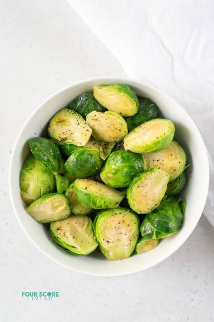 Steamed Brussels Sprouts Four Score Living