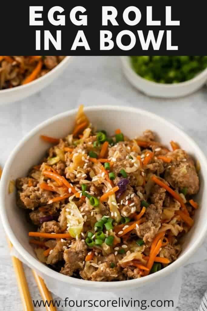 Pinterest photo of Egg Roll in a Bowl
