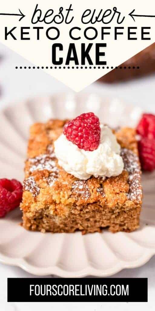 pinterest pin collage of keto coffee cake