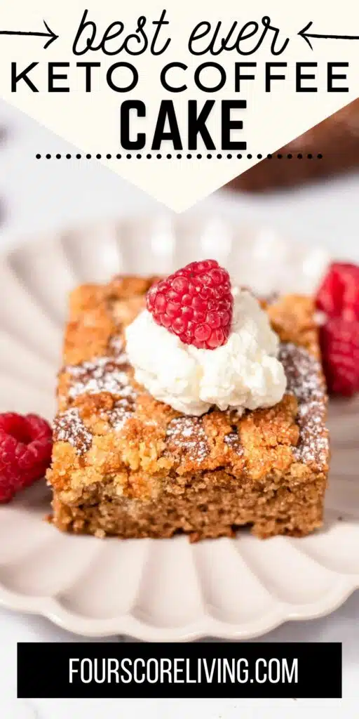 pinterest pin collage of keto coffee cake