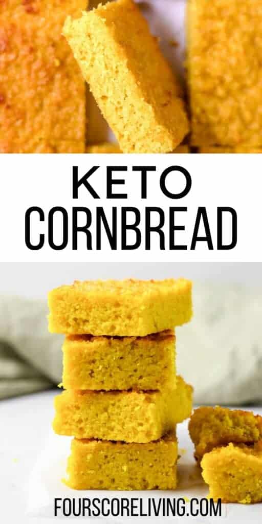 pinterest pin collage for keto cornbread