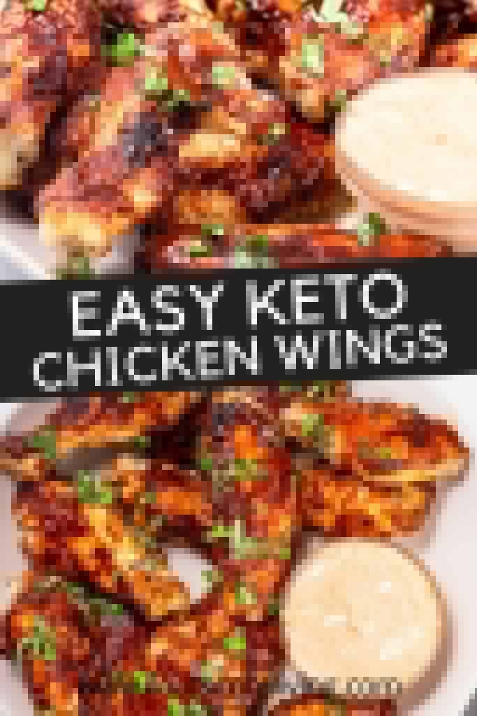 pinterest pin collage for keto chicken wings