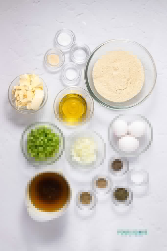 top down view of ingredients in keto stuffing