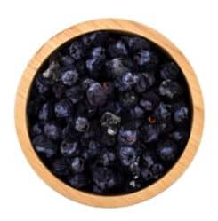 bowl of dried blueberries