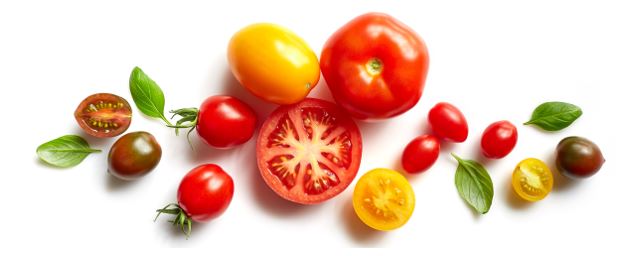 medley of different types of tomatoes