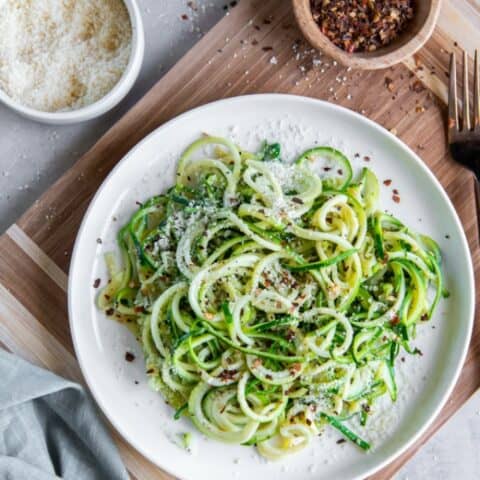 Garlic Parmesan Zucchini Noodles